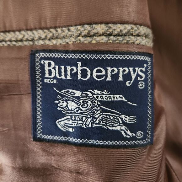 Burberry Vintage Tan Tweed Men's Blazer - Picture 5 of 10